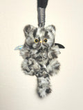 Devil Kitty Charm: Handmade Cat with Dual-Tone Bat Wings