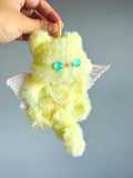 Enchanted Fairy Cat Keychain: Handmade Fuzzy Bag Charm