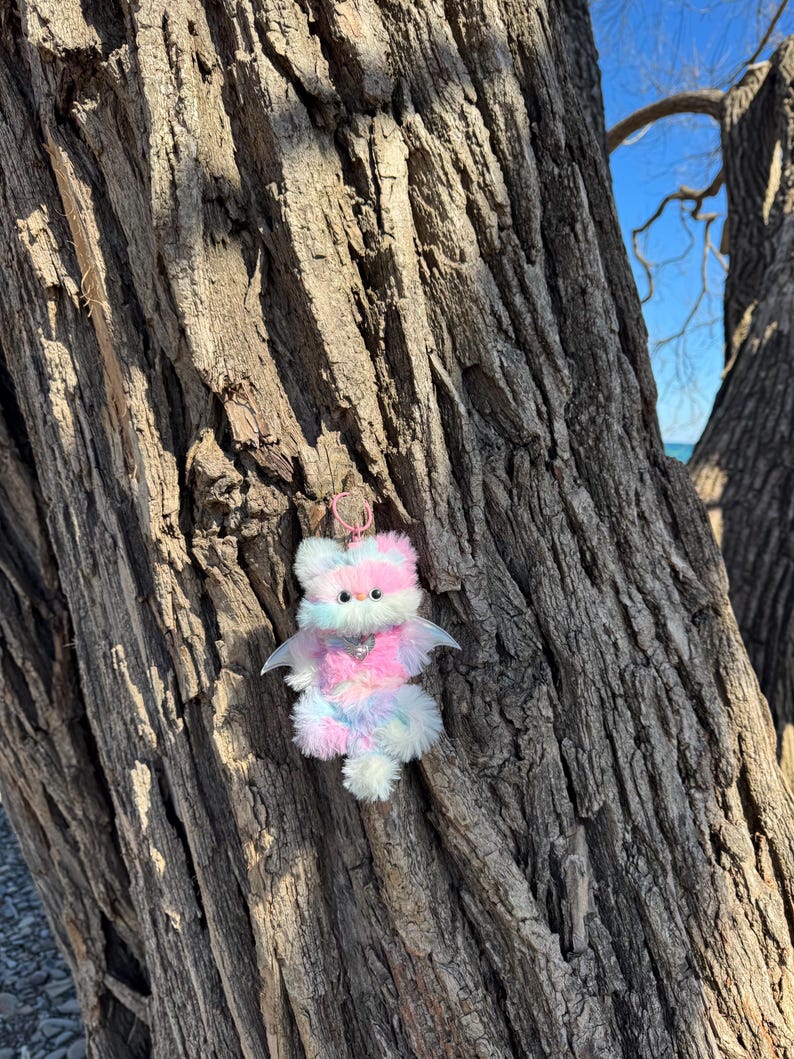 Rainbow Forest Sprite: Handmade Bat Kitty Charm
