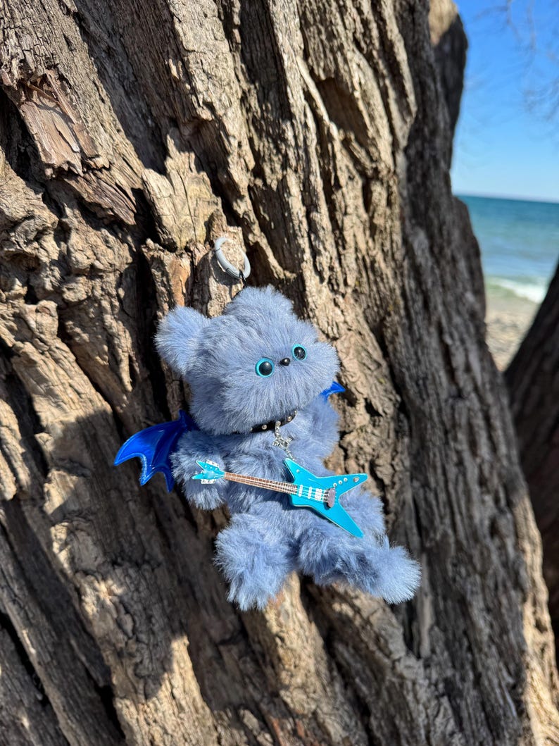 Rockabilly Blues Sprite: Handmade Bat Kitty Charm